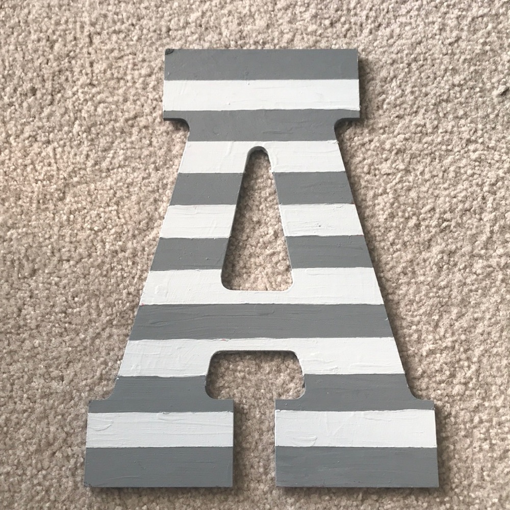 Letter A wall decor